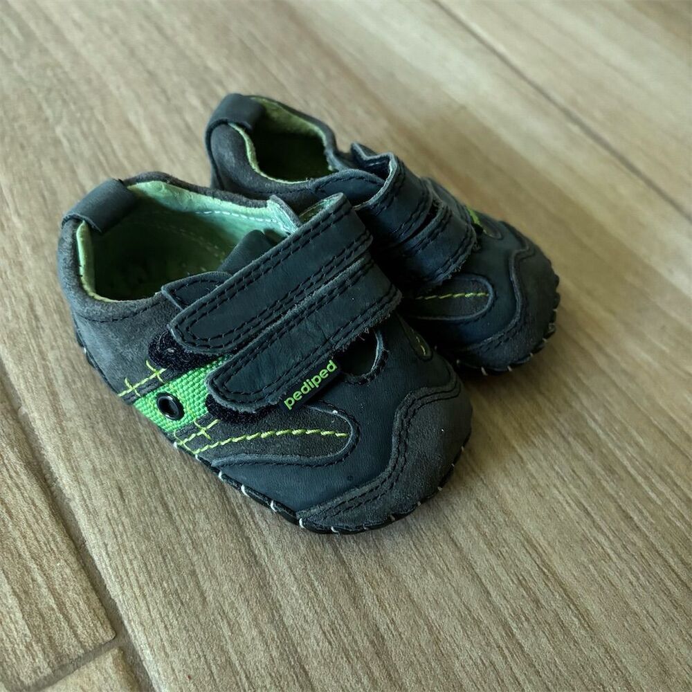 Pediped Boys Crib Shoes Jax Navy Blue Infant Size 0-6 Months